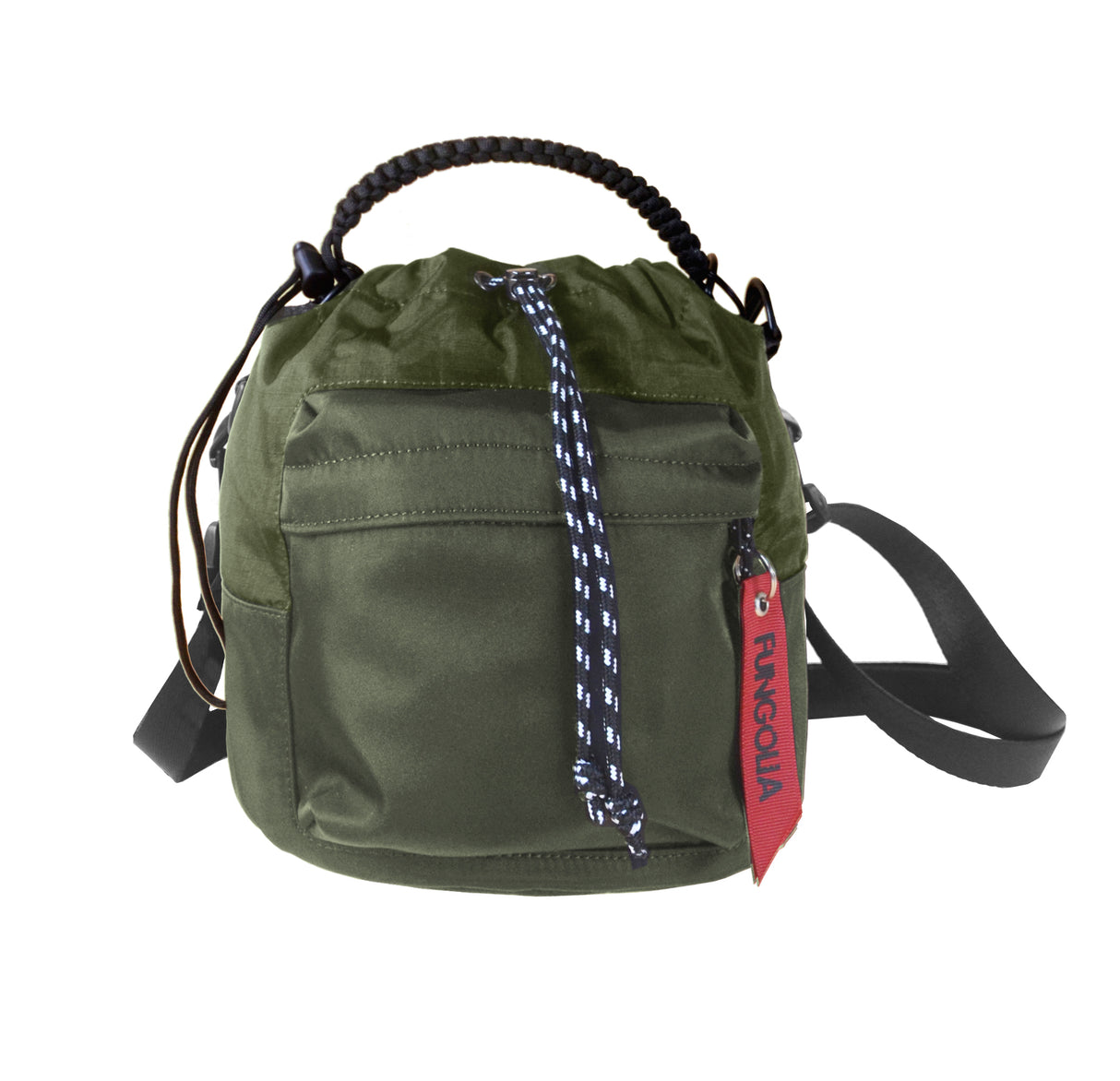 Drawstring Chalk Bag (Olive Green) (With KOVID-TEX Antimicrobial Lining)