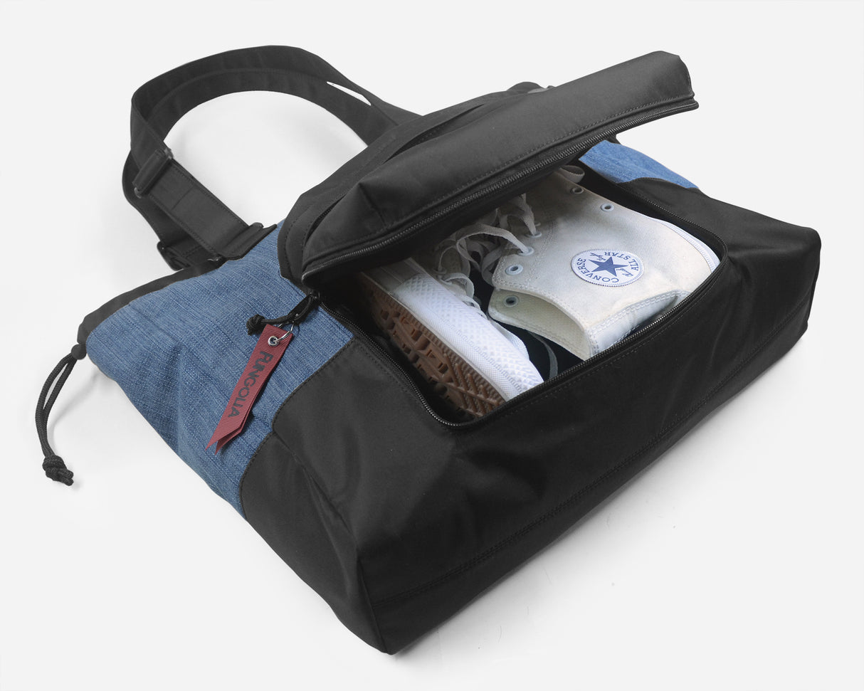 <A 000a001f08> Classic Gym Tote Bag (Denim/Black)