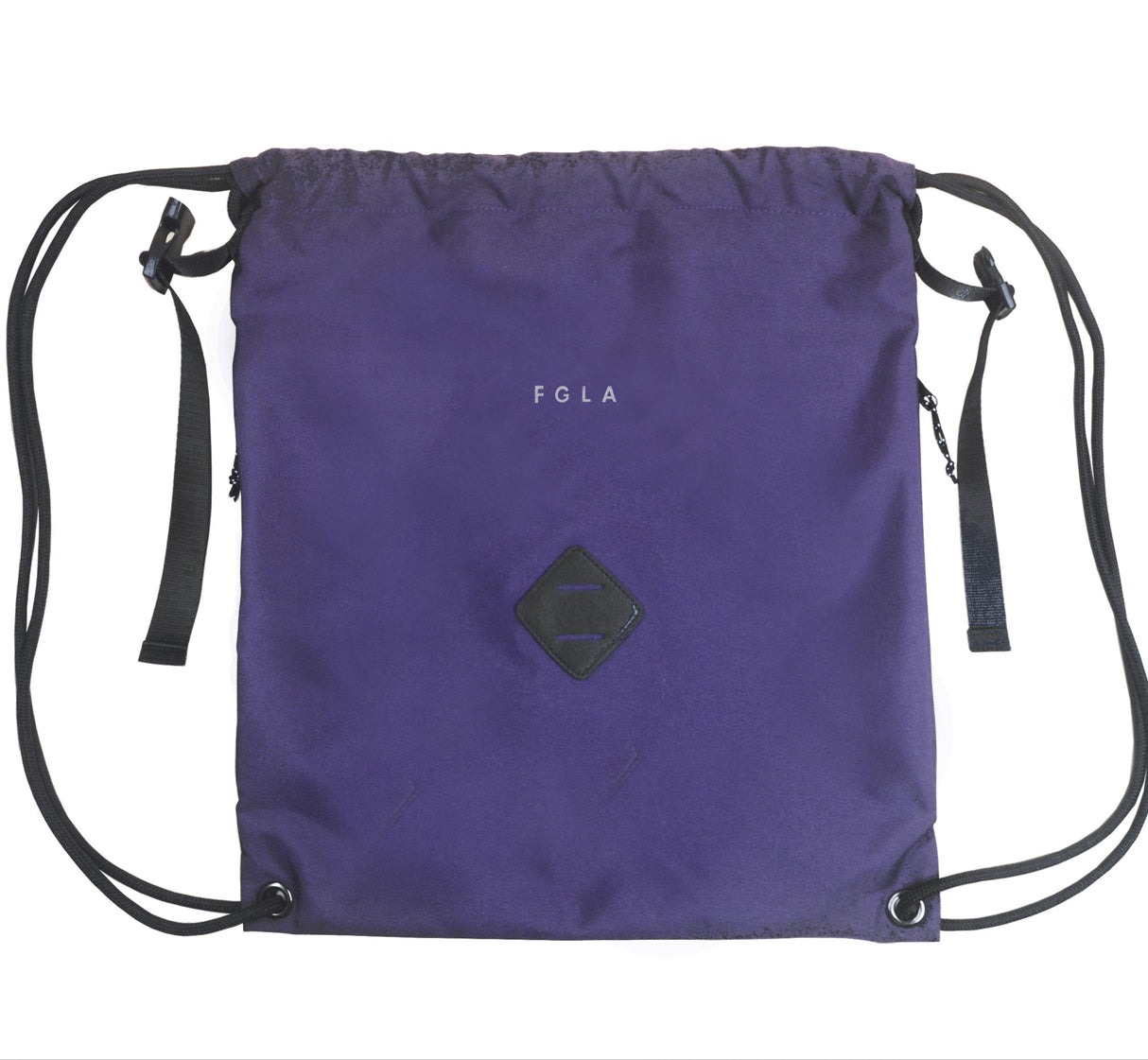 MID SIZE Premium drawstring backpack (Purple/Black)