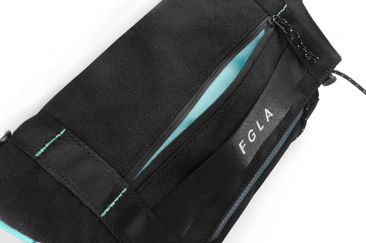 <A 000a001v3> Fungolia multi-purpose pouch (Black/Aqua green)