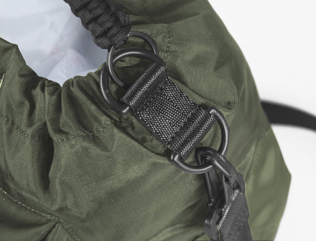 Drawstring Chalk Bag (Olive Green) (With KOVID-TEX Antimicrobial Lining)