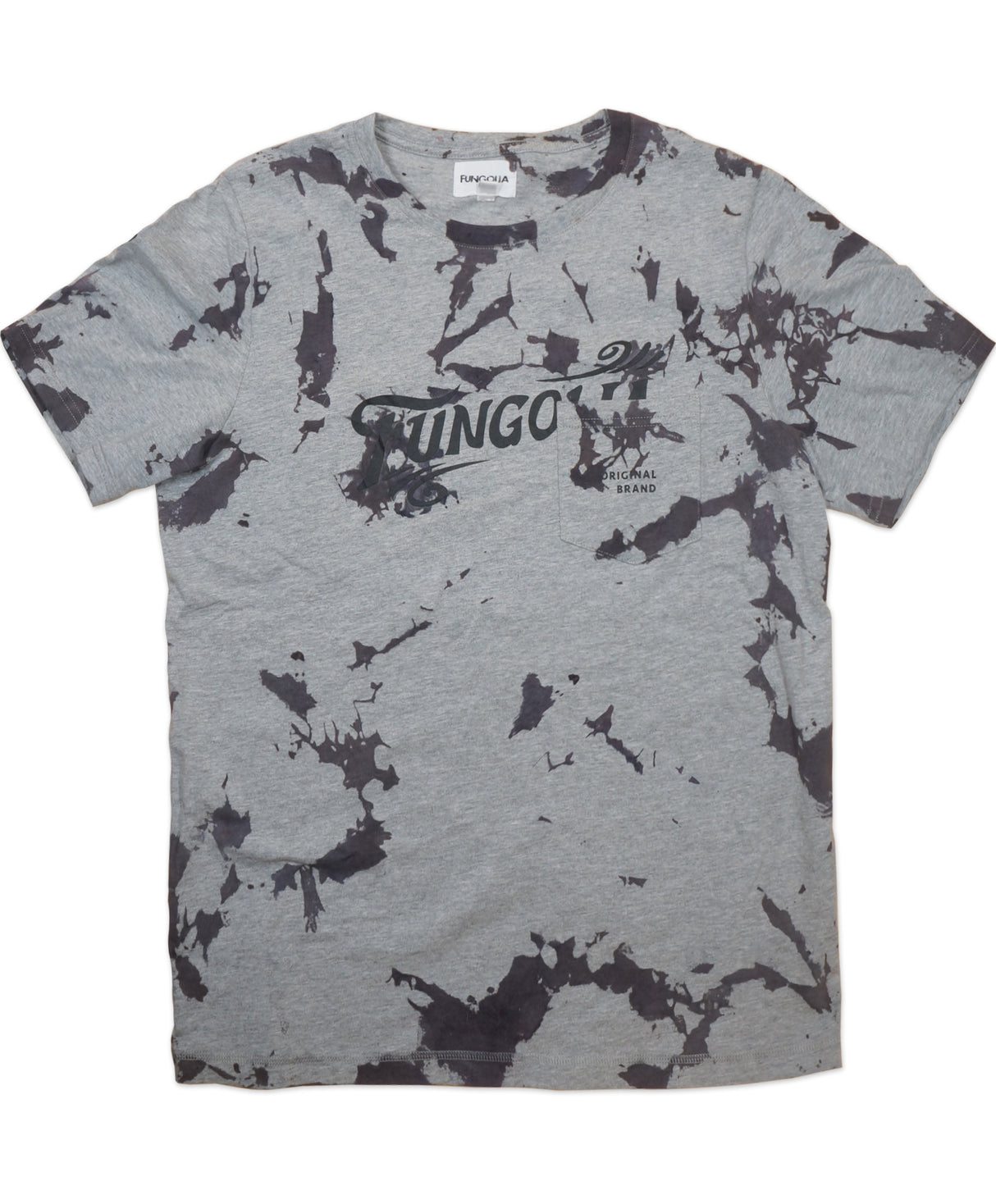 Vintage Fungolia Logo Pocket Tie Dyed Tee - Grey