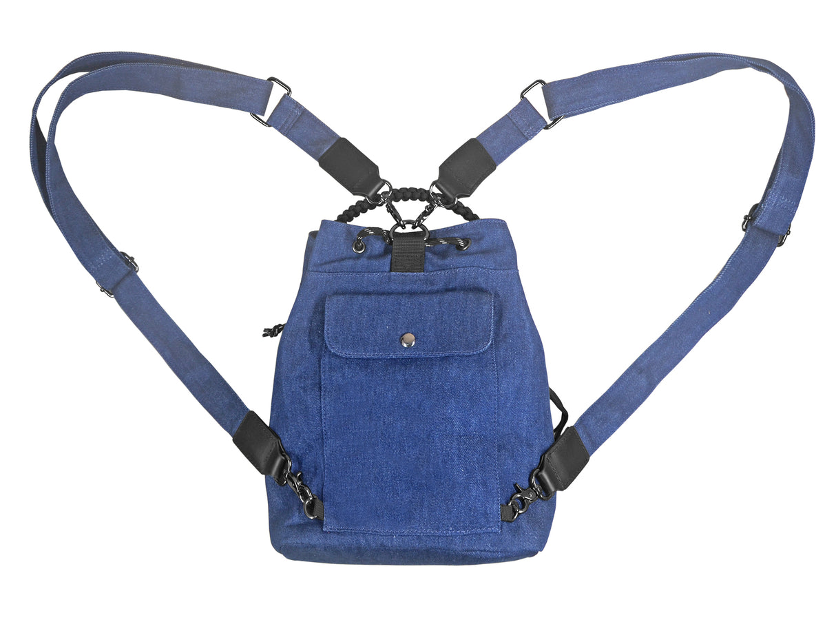 MA-1 MID SIZE 2 way drawstring Shoulder Bag (Denim)