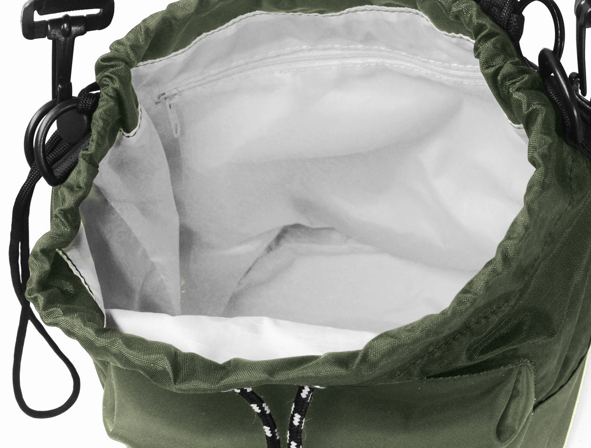 Drawstring Chalk Bag (Olive Green) (With KOVID-TEX Antimicrobial Lining)