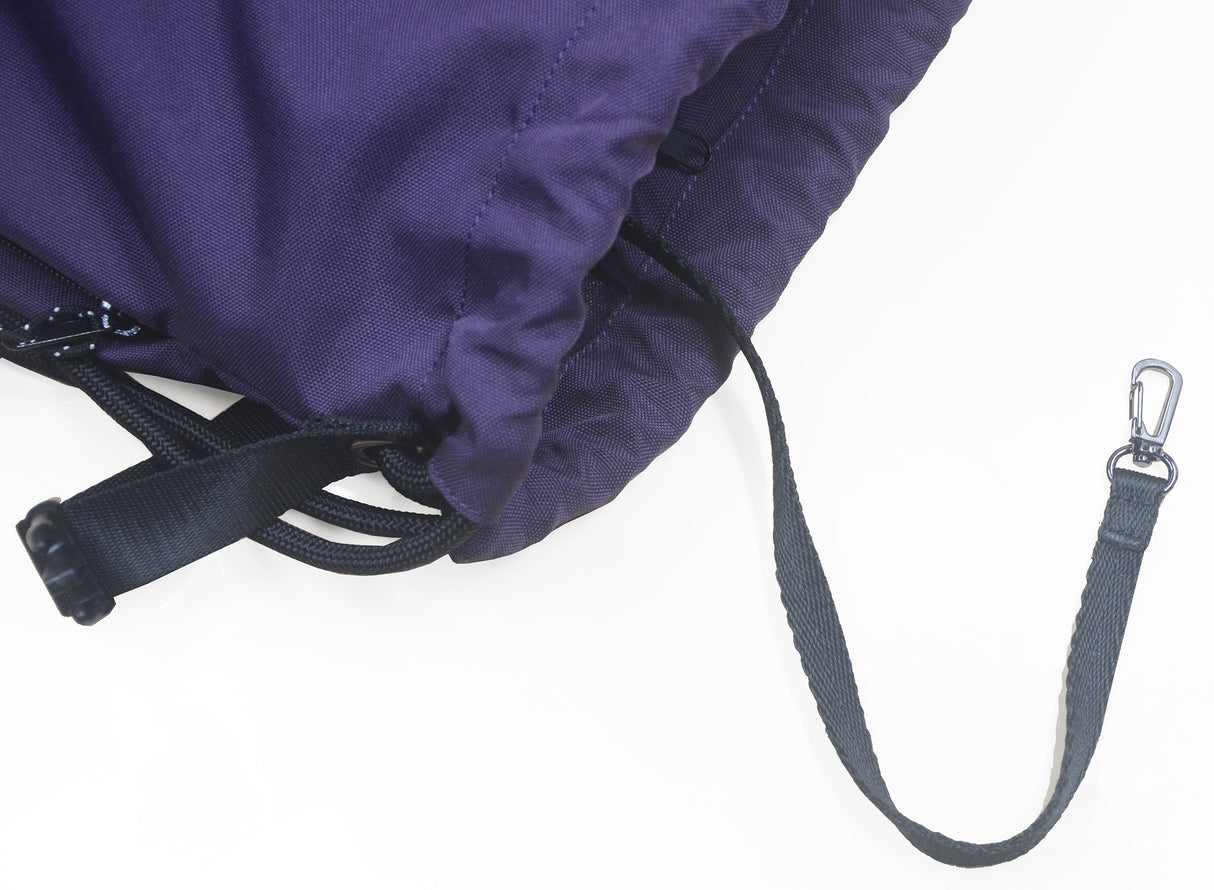 MID SIZE Premium drawstring backpack (Purple/Black)