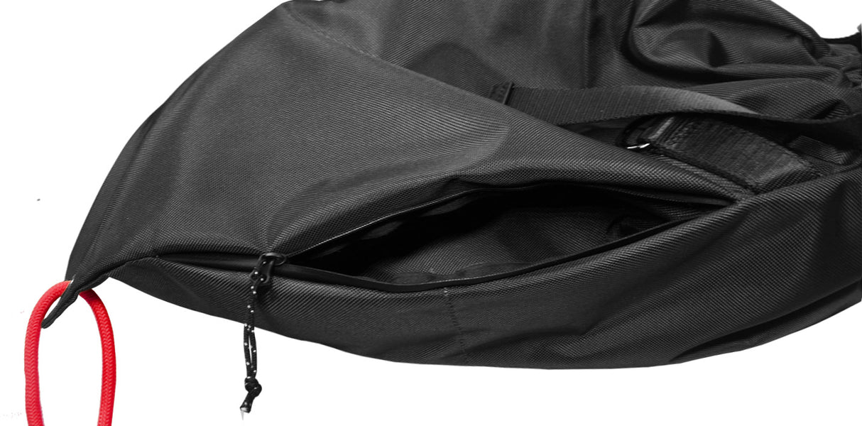<A 000a001l03> LARGE SIZE Premium drawstring backpack (Black/Red)