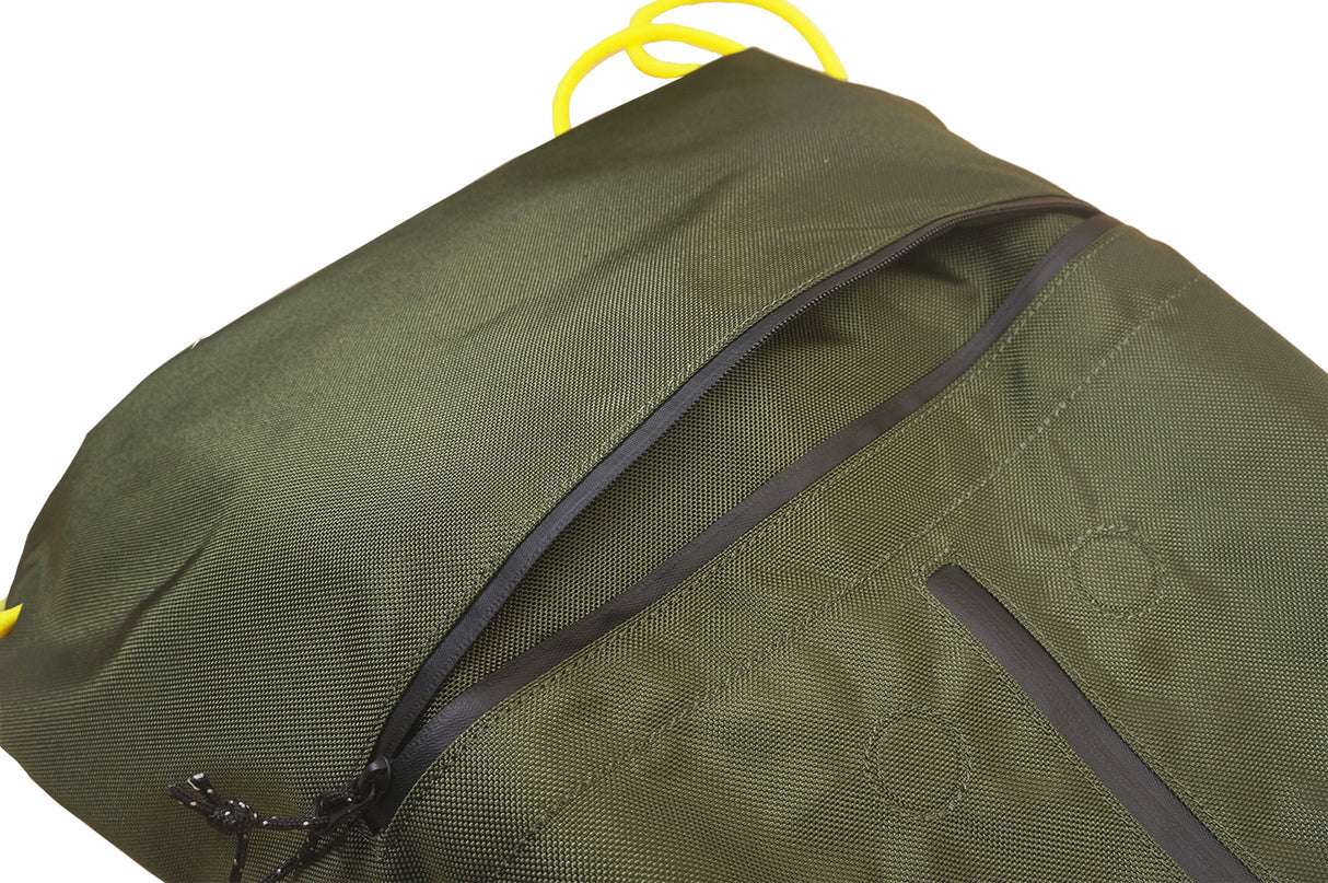 <A 000a001l02> LARGE SIZE Premium drawstring backpack (Green/Yellow)