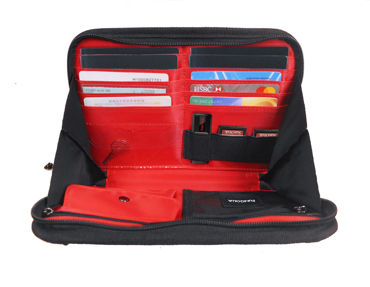 <A 000a001m01> Fungolia Gen 2 Passport Holder <B>Large Size</B> (Black/Red)