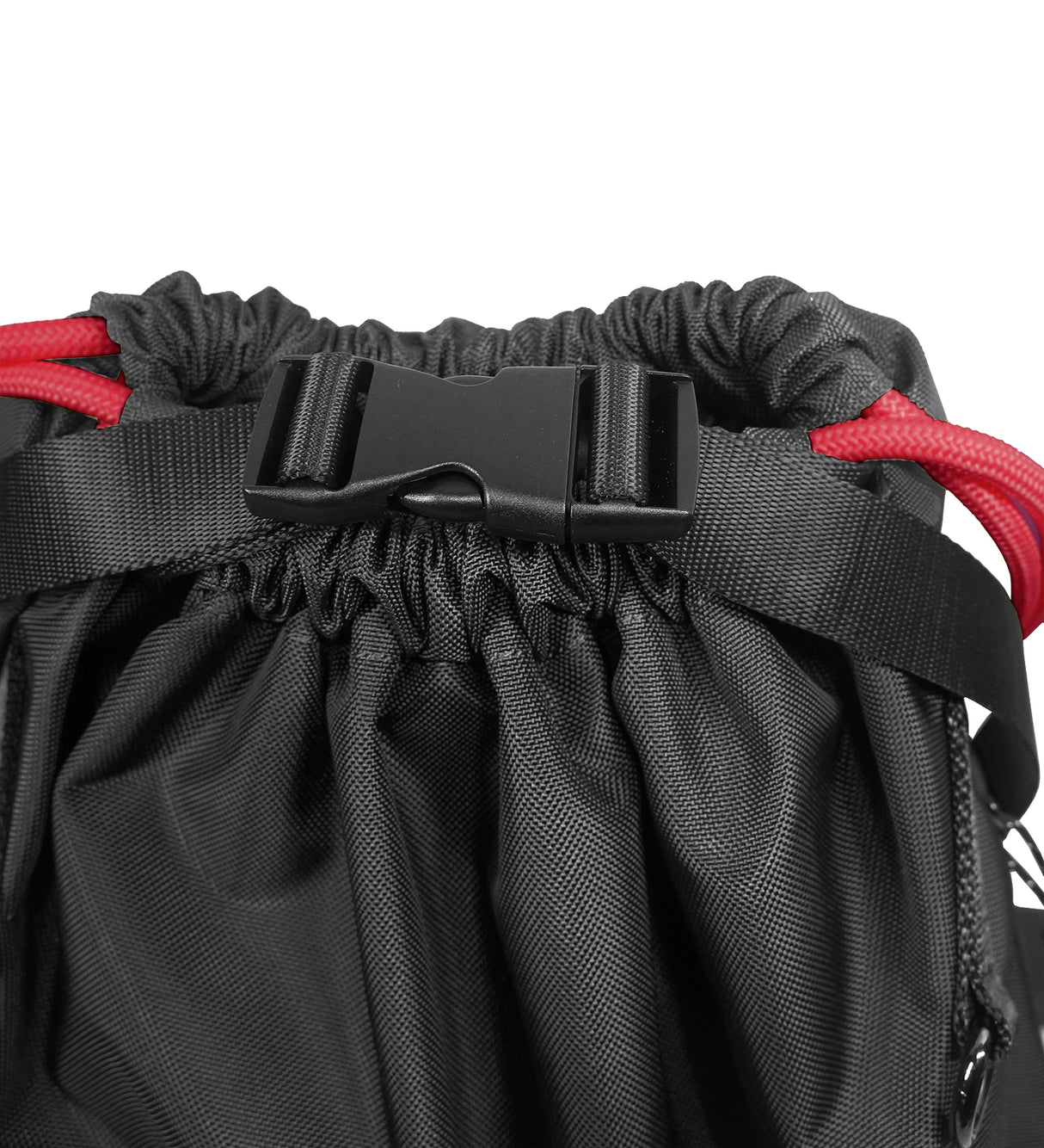 <A 000a001l03> LARGE SIZE Premium drawstring backpack (Black/Red)