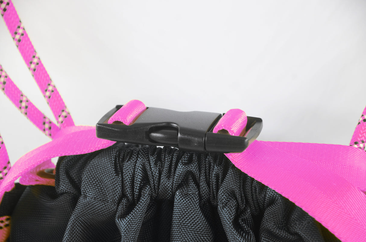 <A 000a55> Fungolia Premium drawstring backpack (Black/Pink)