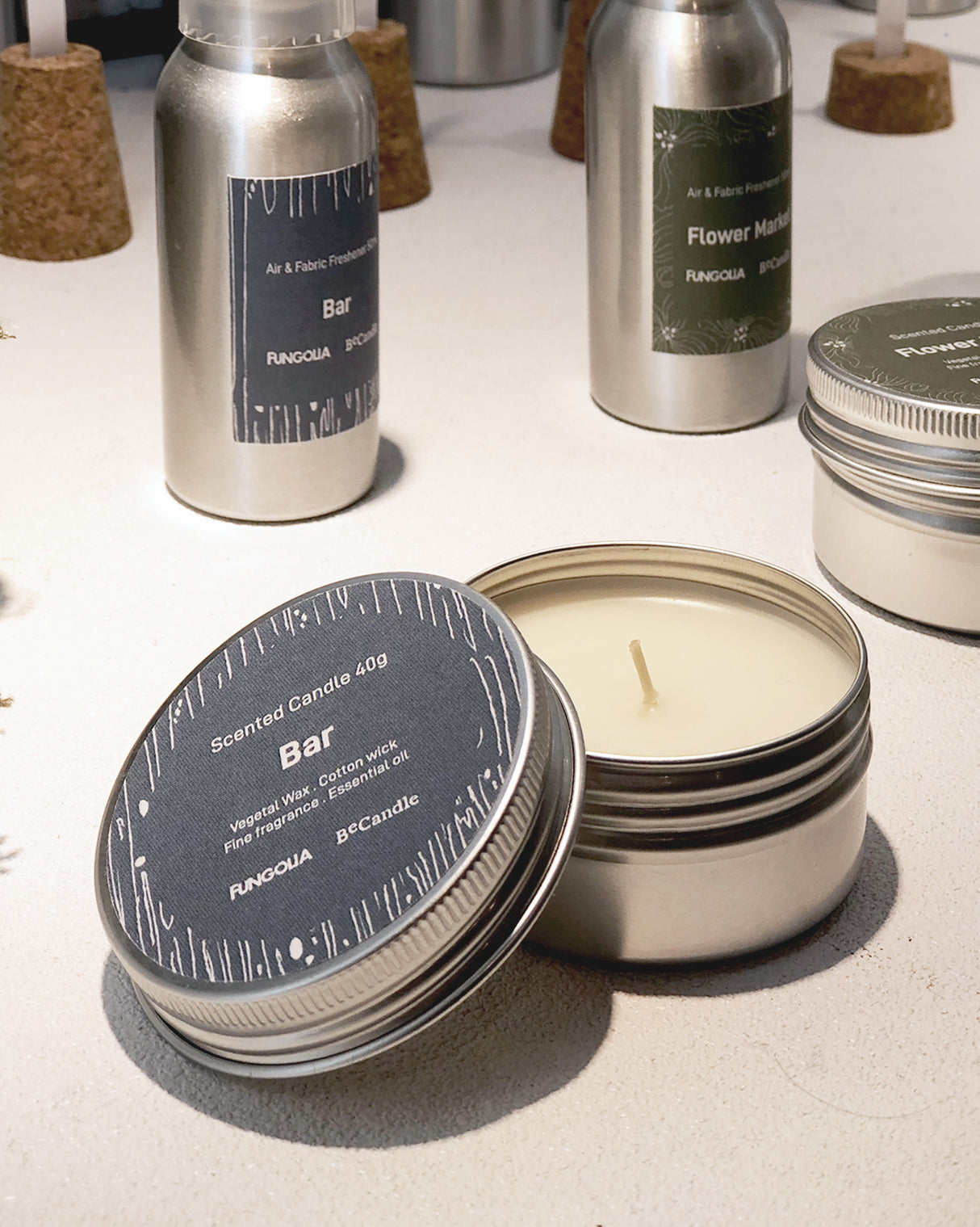 <A 000a74> Fungolia x Becandle Scented Travel Candle (Bar)