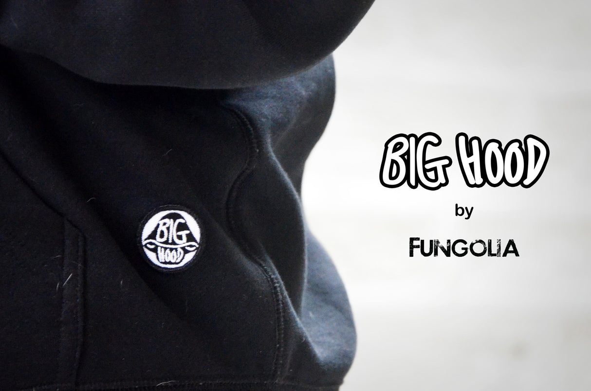 <ab 14b>Fungolia fleece Hoodie - Thunderbolt (Black)