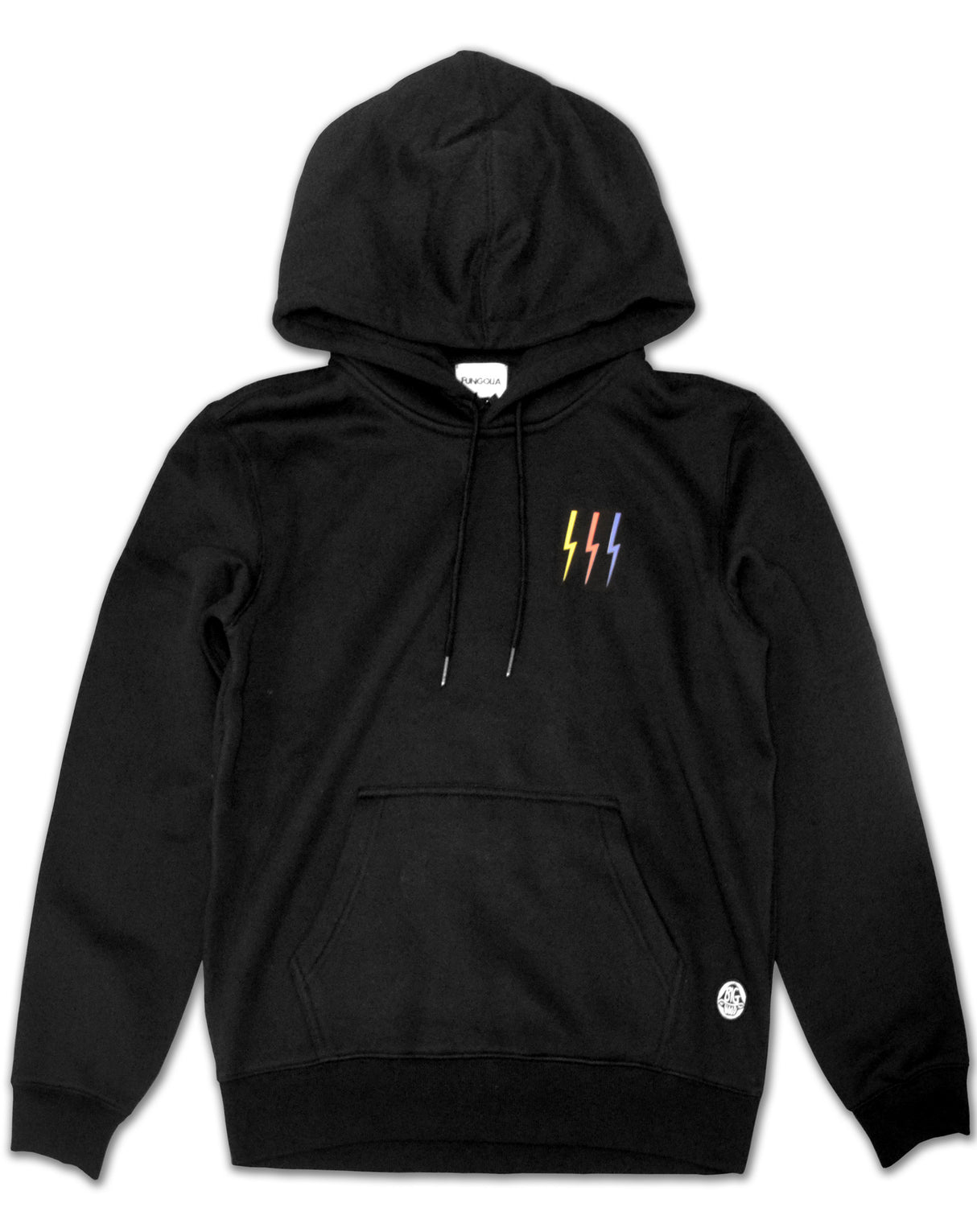<ab 14b>Fungolia fleece Hoodie - Thunderbolt (Black)
