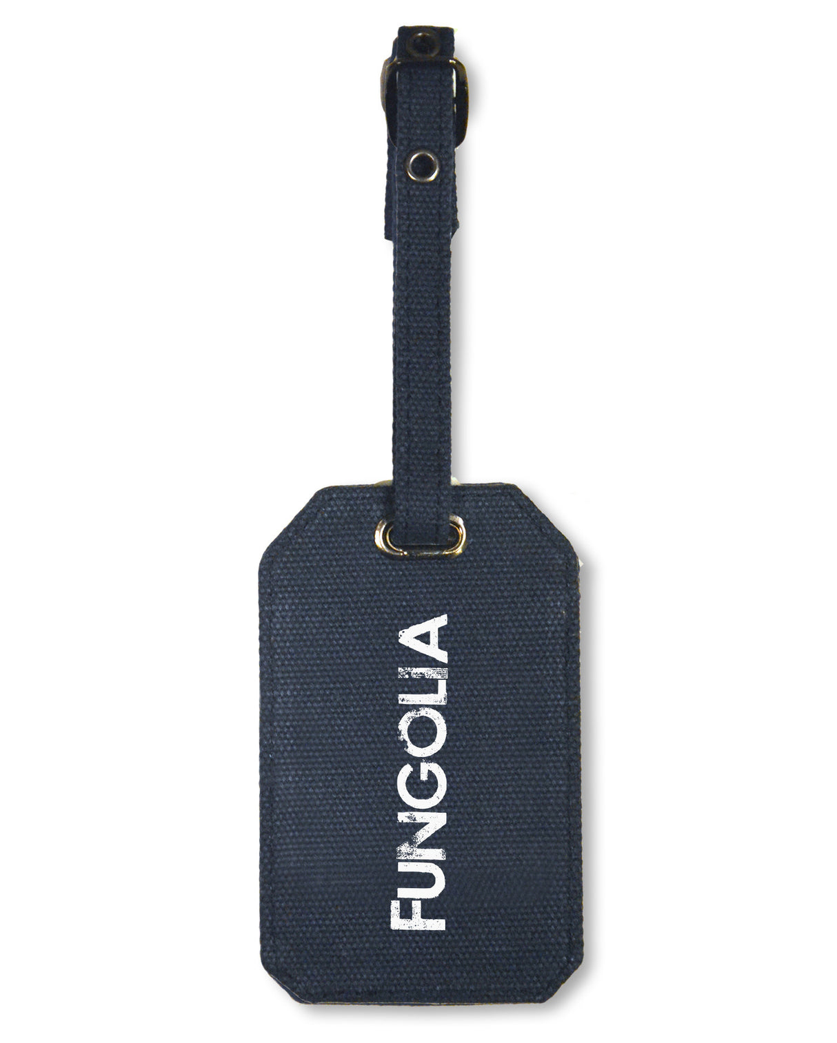 <Ah3> Fungolia Canvas Luggage Tag - Logo (Navy Blue)