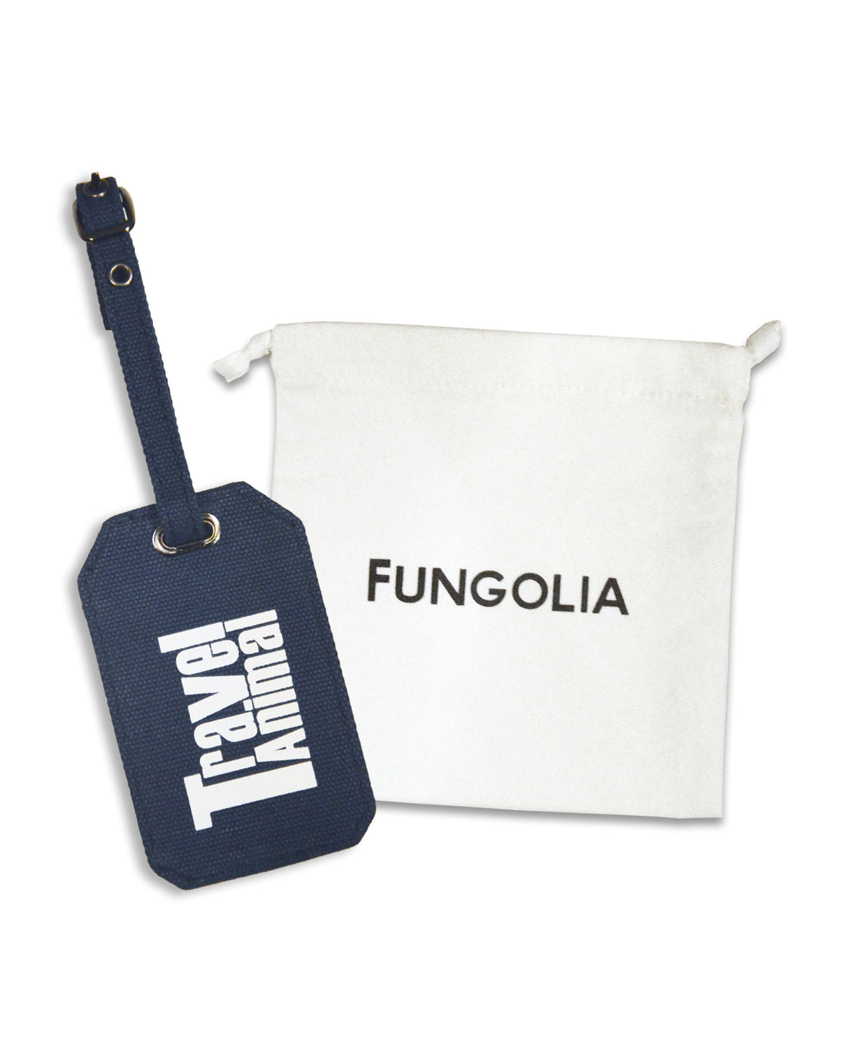 <Ah5> Fungolia Canvas Luggage Tag - Travel Animal (Navy Blue)