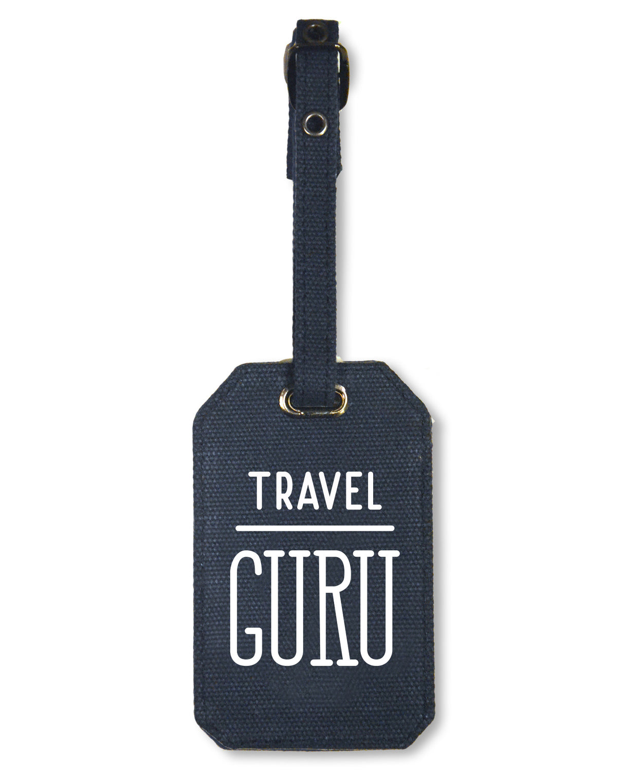 <Ah9> Fungolia Canvas Luggage Tag - Travel Guru (Navy Blue)