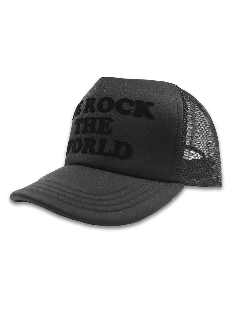 <an2> Fungolia Snapback Cap - We Rock the World (black on black)
