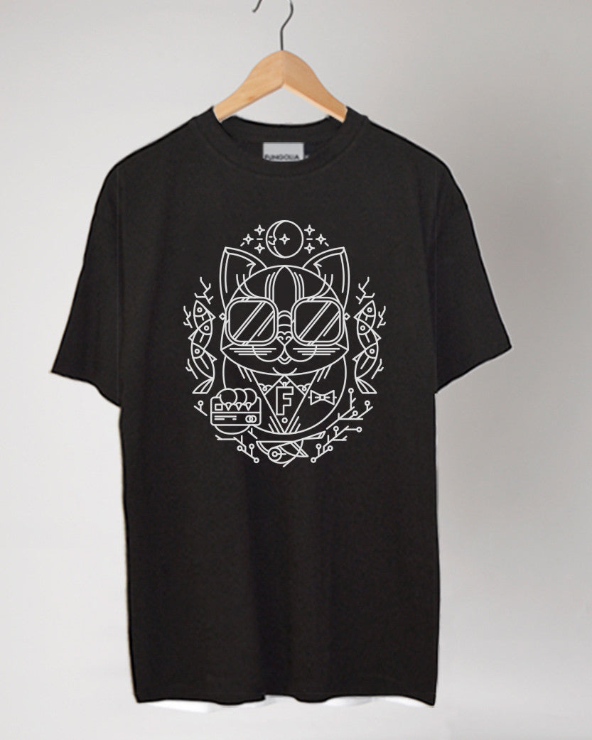 <Aa 012>Fungolia X K11 Travel Animal Tee - The Shopaholic (Black)