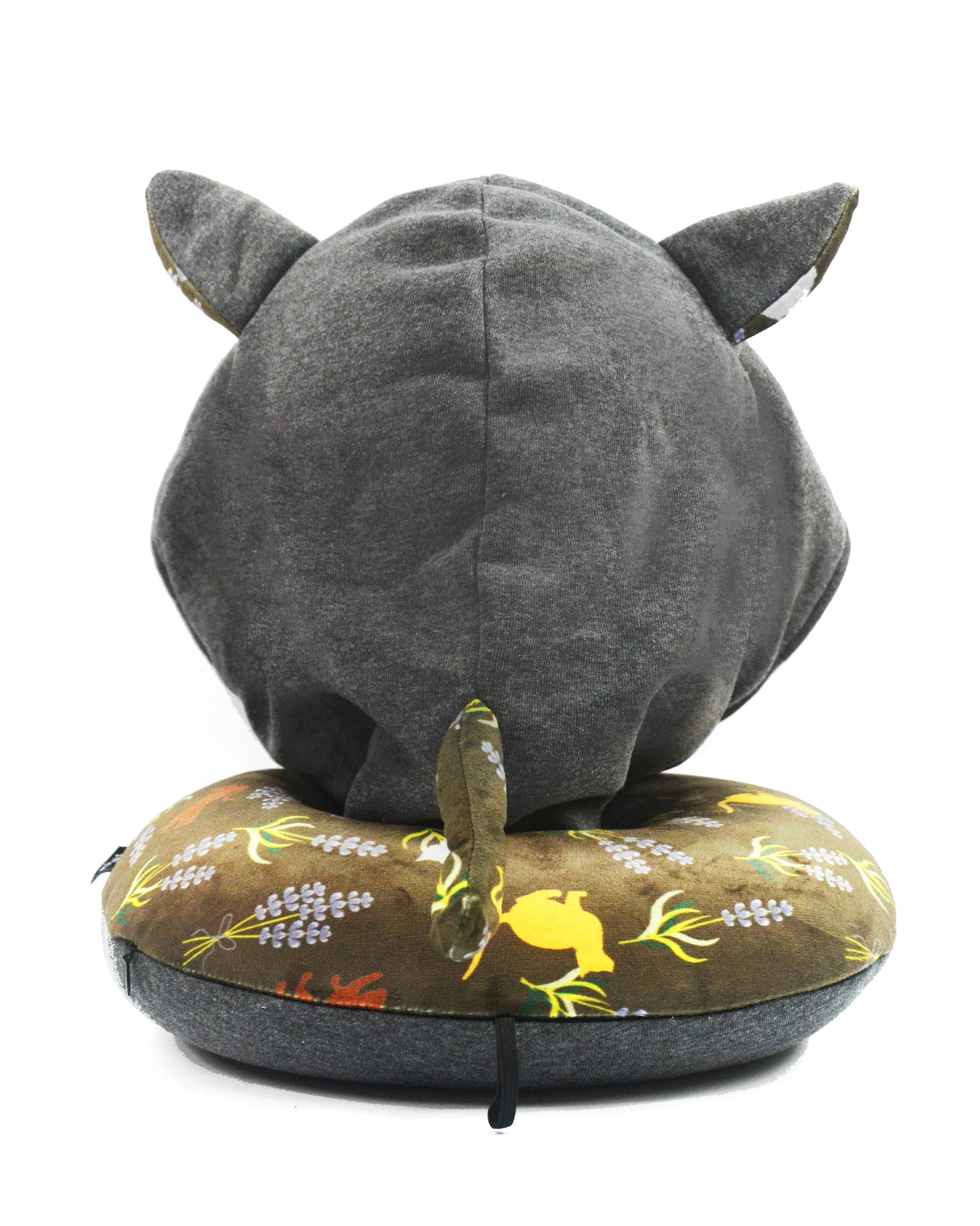 <A 000a53>"Cats & Lavender" Memory Foam Travel Hoodie Pillow