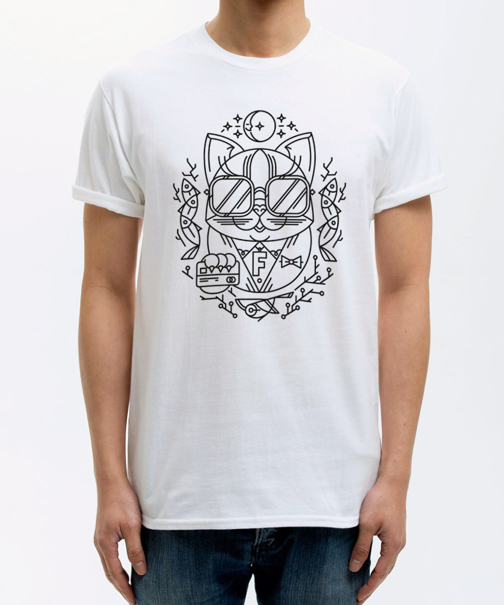 <Aa 011>Fungolia X K11 Travel Animal Tee - The Shopaholic (White)