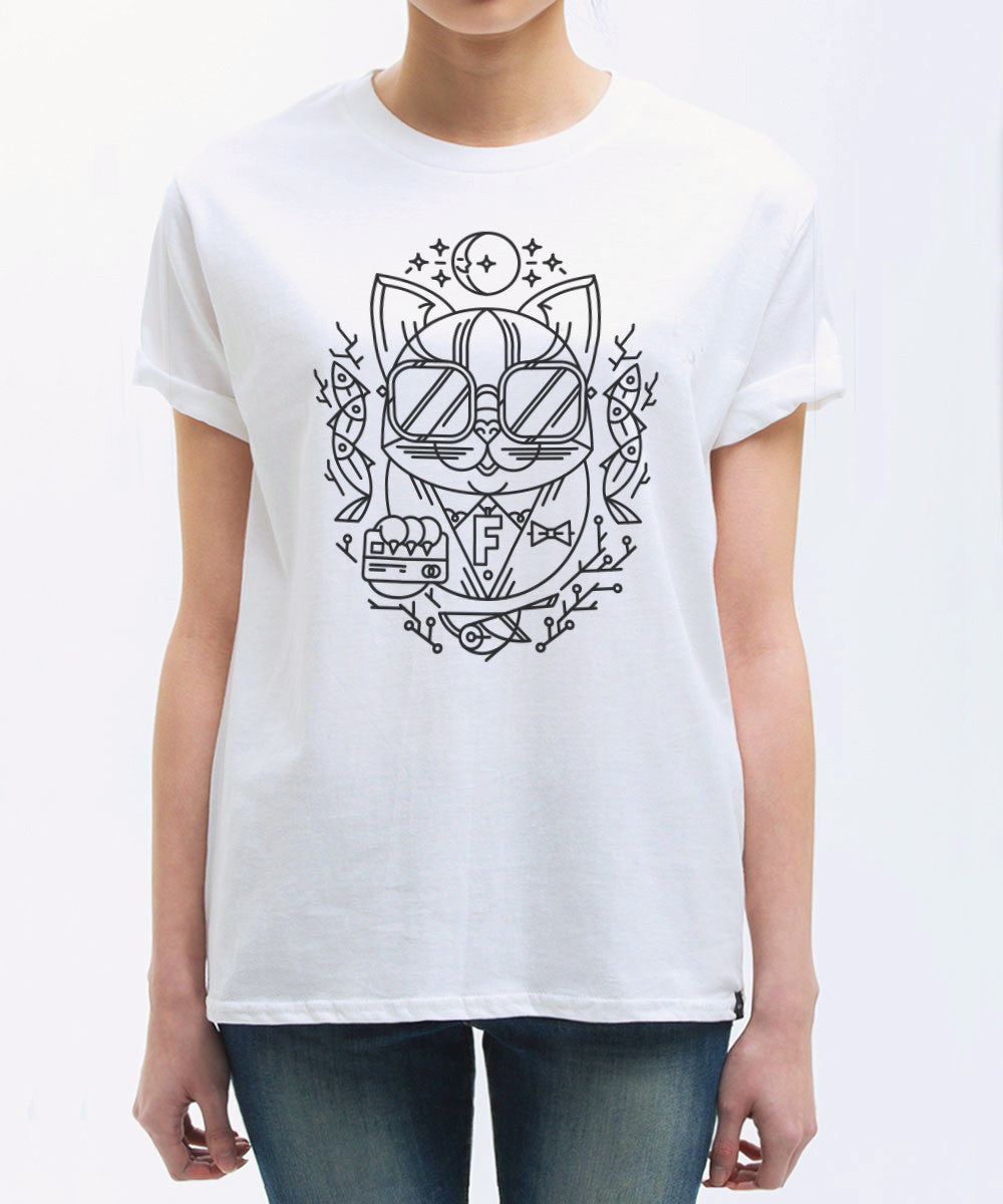 <Aa 011>Fungolia X K11 Travel Animal Tee - The Shopaholic (White)