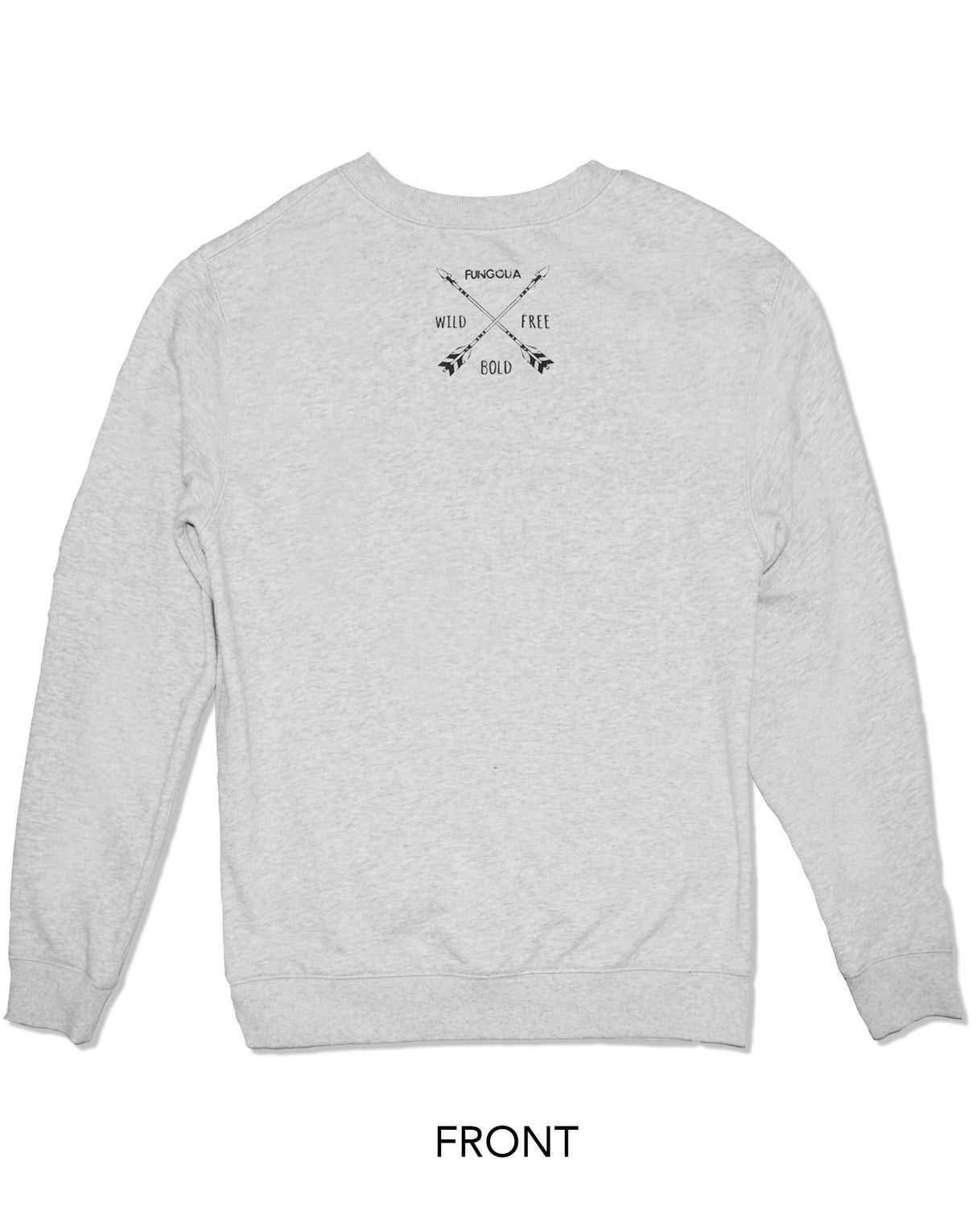 <Ab 003> Fungolia Fleece Sweatshirt - Feathers (Grey)