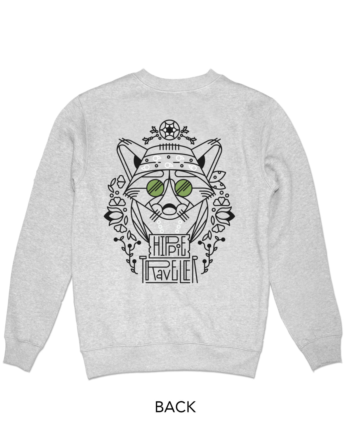 <Ab 14> Fungolia Fleece Sweatshirt - Hippie Fox (Grey)