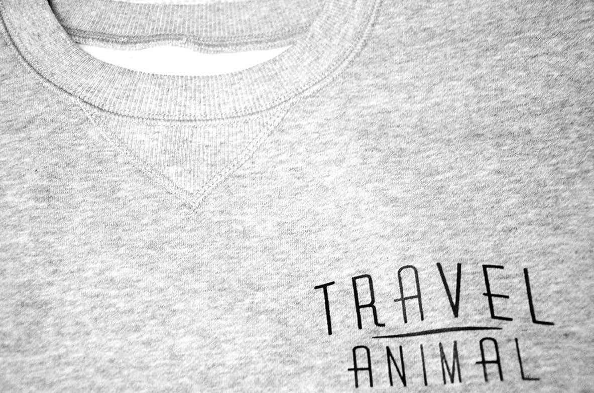 <Ab 14> Fungolia Fleece Sweatshirt - Hippie Fox (Grey)