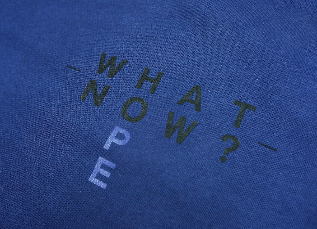 <A 000a001y6a11> Fungolia French Terry Crew Neck Sweatshirt - What Now? (Navy Blue)