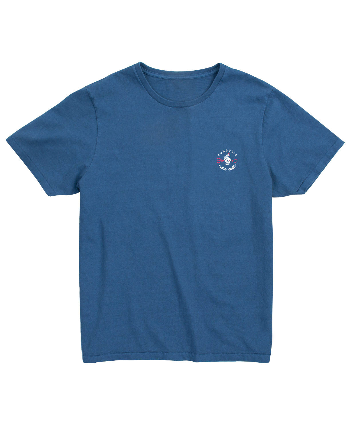 <A 095> Skull Travel Animal - Garment Dyed Blue