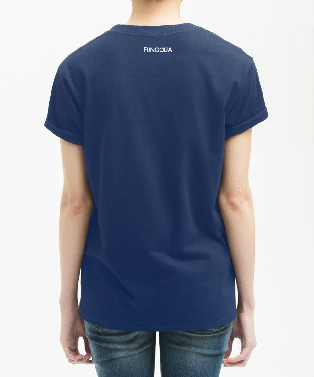 <S025>Who's Crazy Tee (Navy Blue)