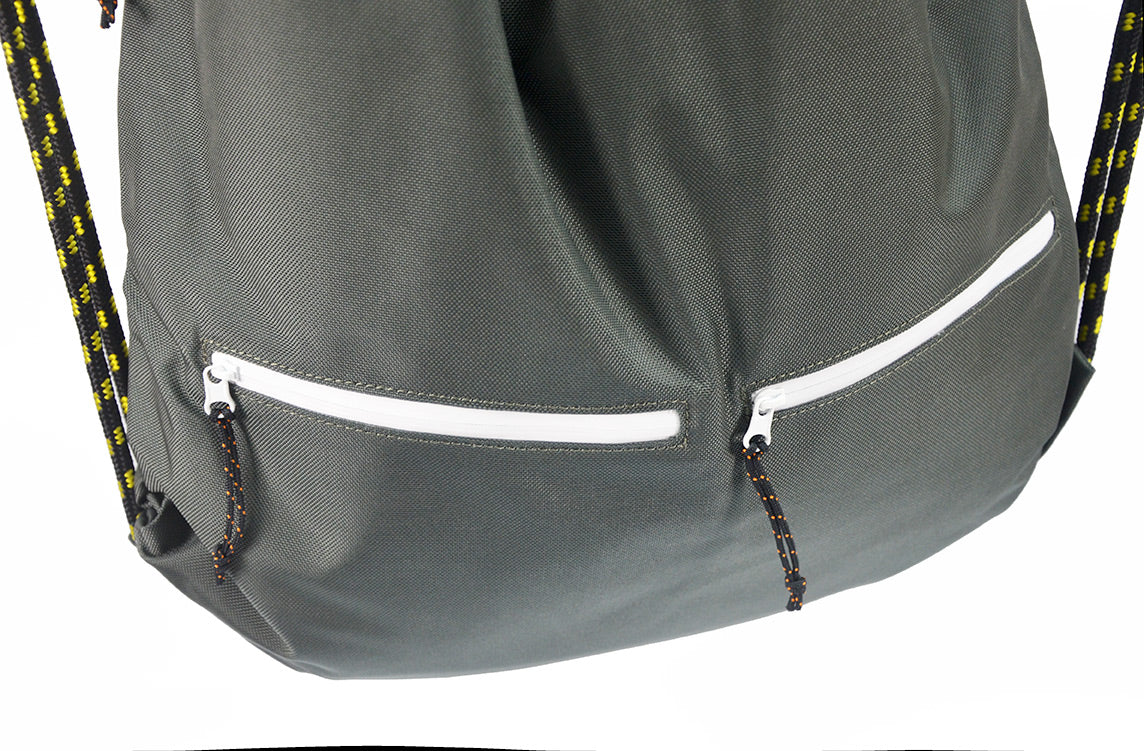 <A 000a56> Fungolia Premium drawstring backpack (Dark Green/Yellow)