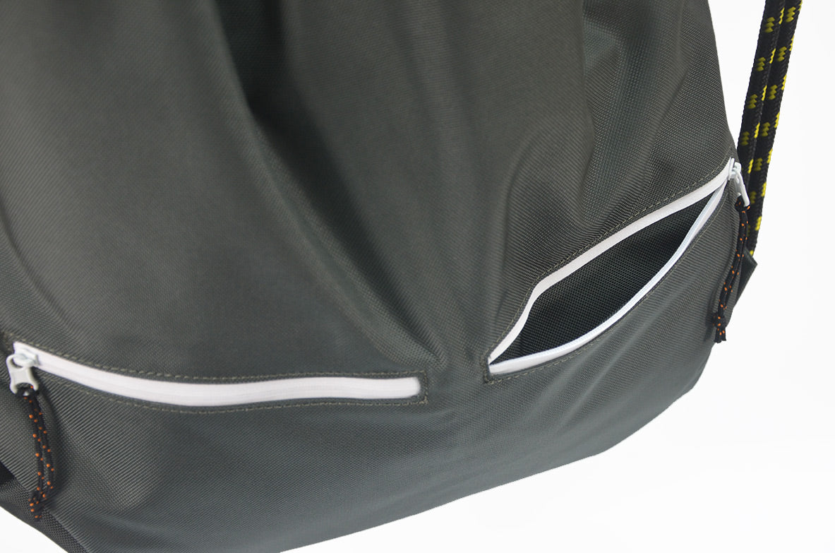 <A 000a56> Fungolia Premium drawstring backpack (Dark Green/Yellow)