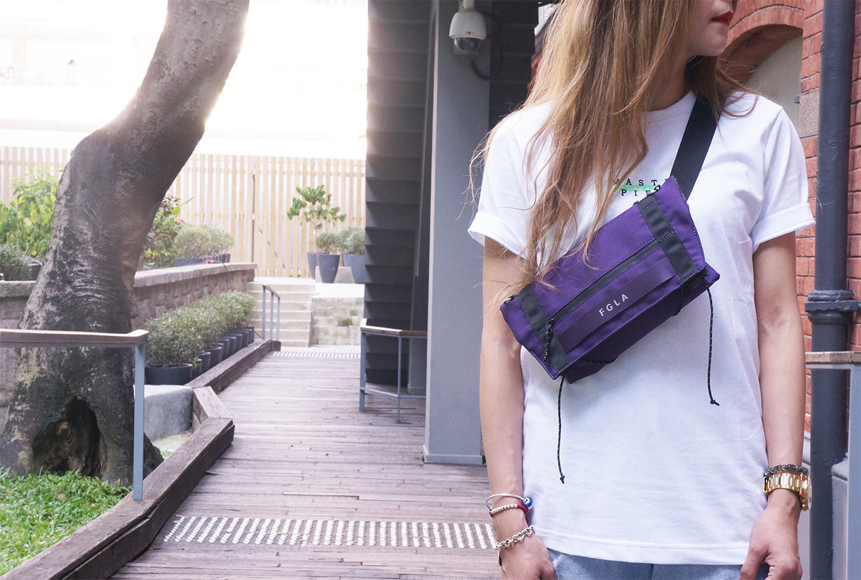 <A 000a001v2> Fungolia multi-purpose pouch (Purple/Olive Green)