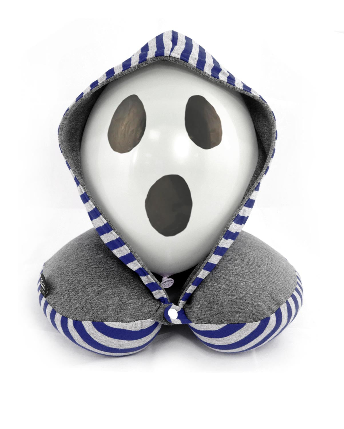 <aq4> Fungolia Memory Foam Hoodie Pillow (Dark Blue/Gray)