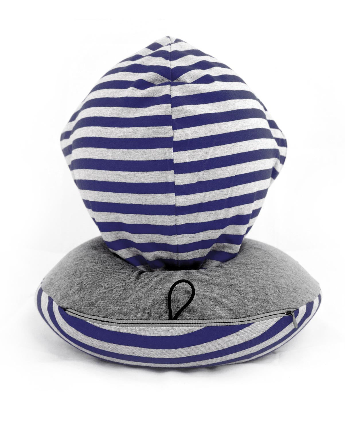 <aq4> Fungolia Memory Foam Hoodie Pillow (Dark Blue/Gray)