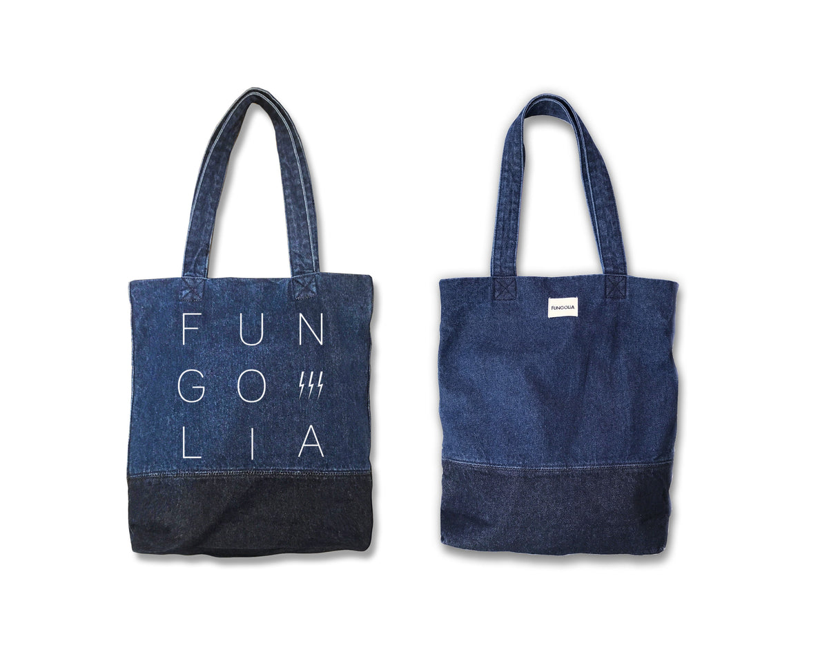 <a 002k>Fungolia Denim tote bag - FUN-GO-LIA Special Edition