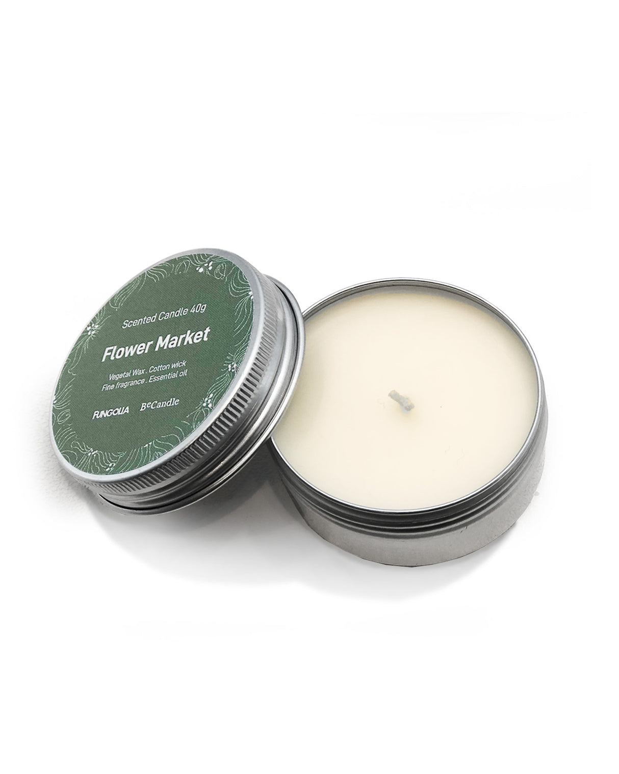 <A 000a72> Fungolia x Becandle Scented Travel Candle (Flower Market)