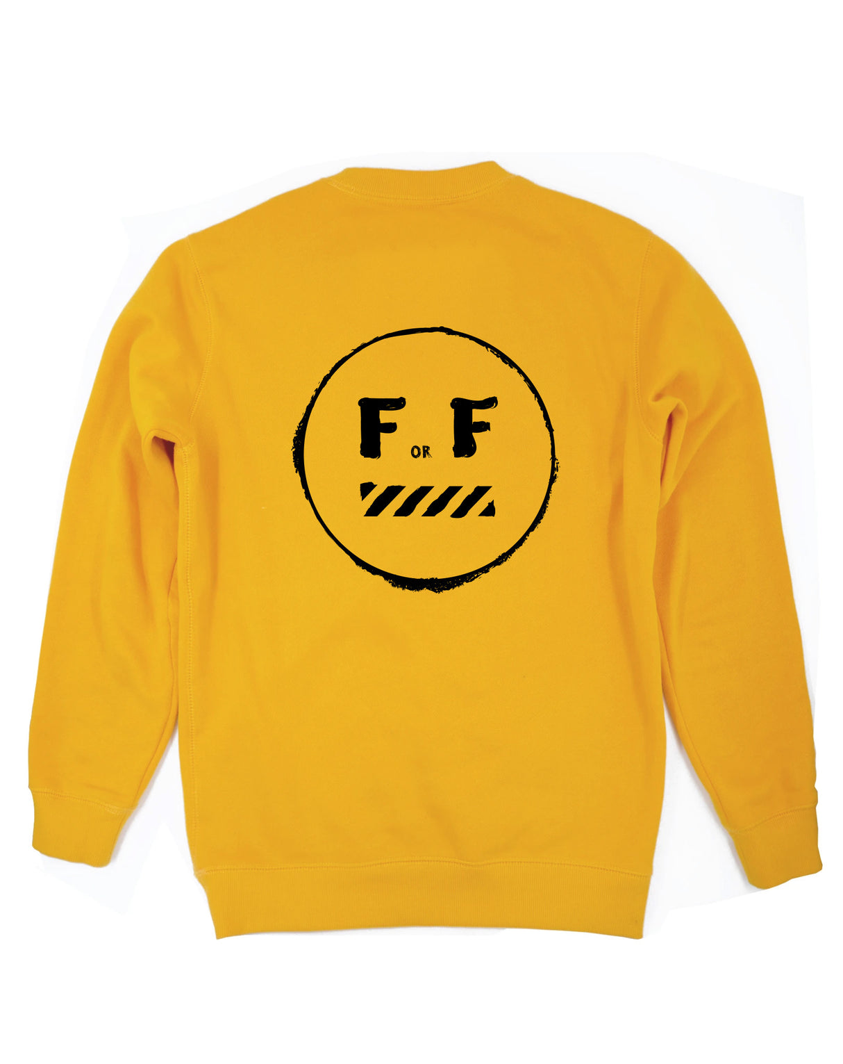 <A 000a001y6a06> Fungolia Fleece Crew Neck Sweatshirt - Fight or Flight (Mustard Yellow)