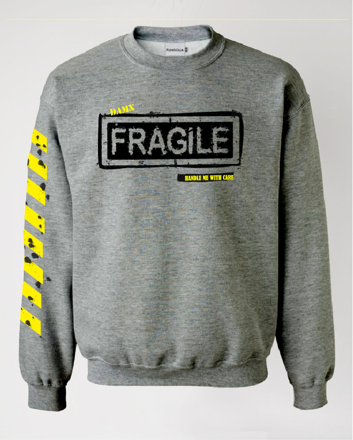 <X007> Fungolia Damn Fragile Crew Neck Sweat Shirt