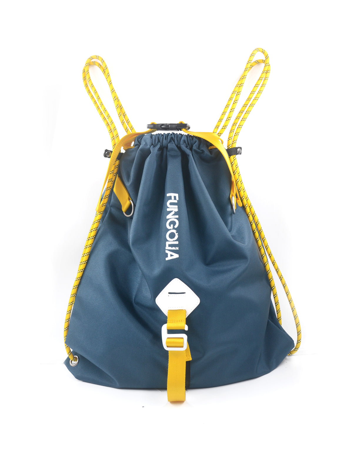 <A 000a54> Fungolia Premium drawstring backpack (Navy/Yellow)