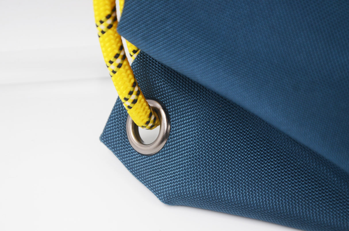 <A 000a54> Fungolia Premium drawstring backpack (Navy/Yellow)