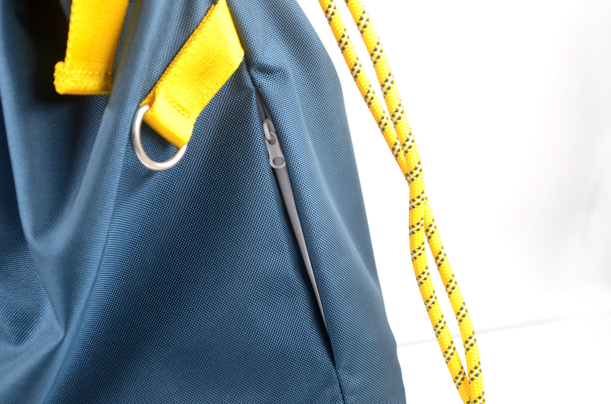 <A 000a54> Fungolia Premium drawstring backpack (Navy/Yellow)