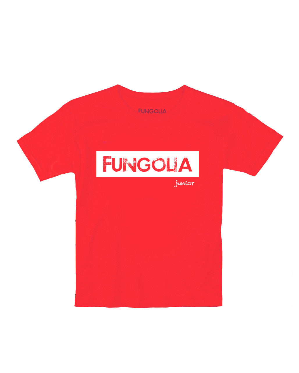 <AU14> Fungolia Junior Logo Tee (White on Red)