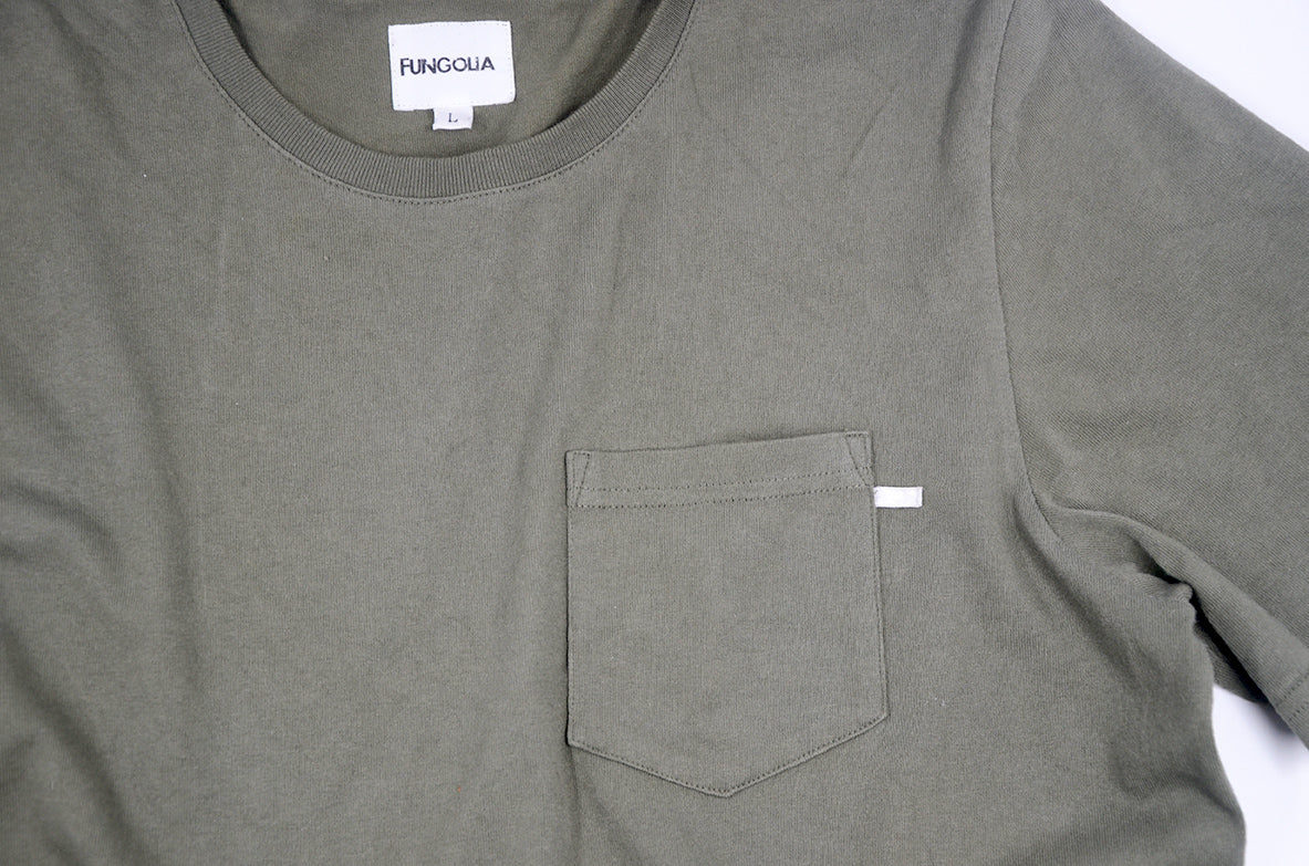 <A 061>Muse Pocket Tee - Military Green (Plain)