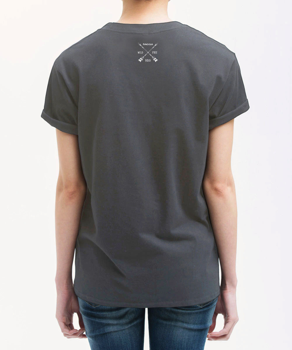 <A 094> WBF Feathers Tee - Dark Grey