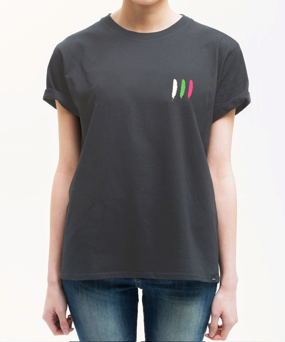 <A 094> WBF Feathers Tee - Dark Grey