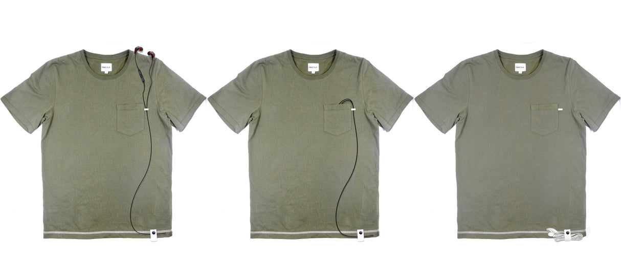 <A 061>Muse Pocket Tee - Military Green (Plain)