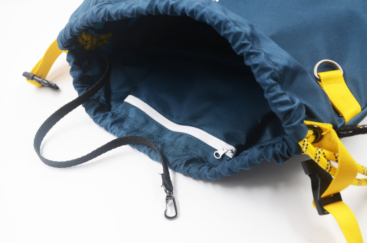 <A 000a54> Fungolia Premium drawstring backpack (Navy/Yellow)