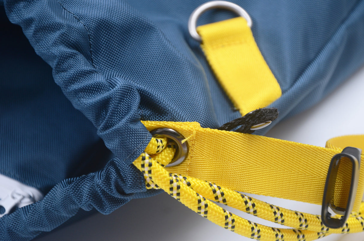 <A 000a54> Fungolia Premium drawstring backpack (Navy/Yellow)